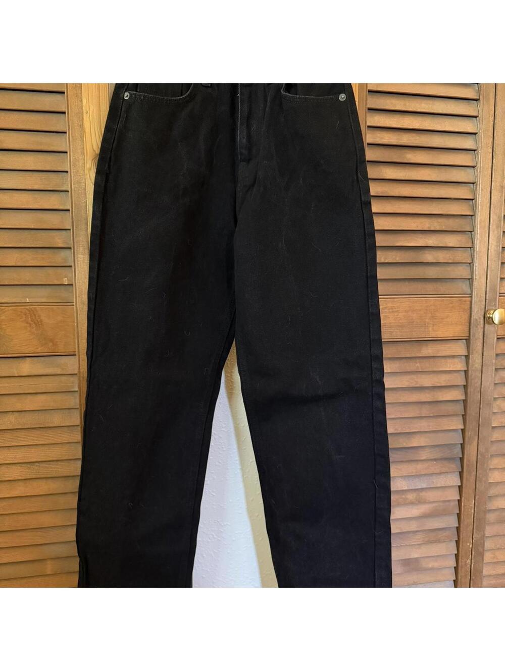 Nasty Gal black denim straight leg jeans